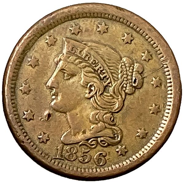 1856 Braided Hair Large Cent XF