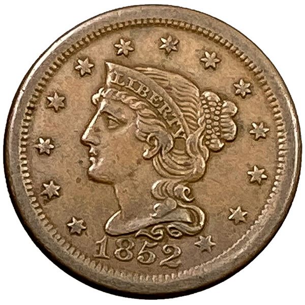 1852 Braided Hair Large Cent XF