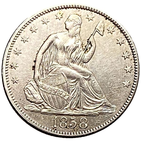 1858 Seated Liberty Half Dollar AU
