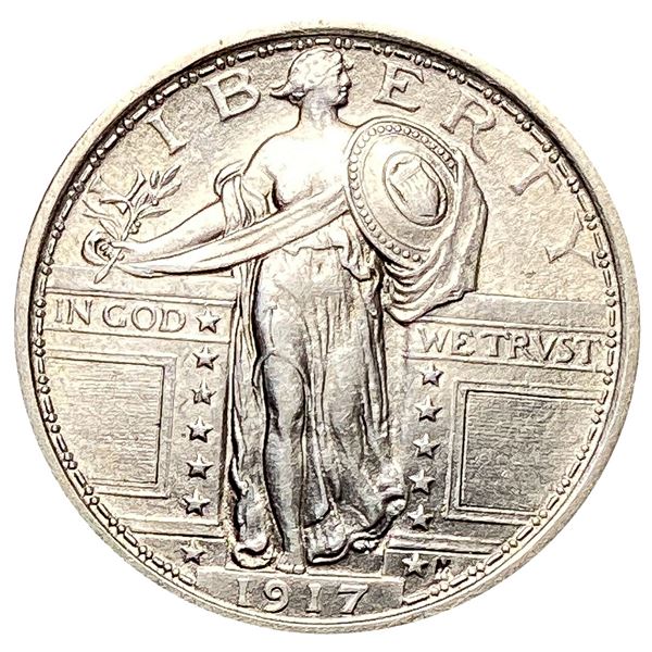 1917 T1 Standing Liberty Quarter AU+