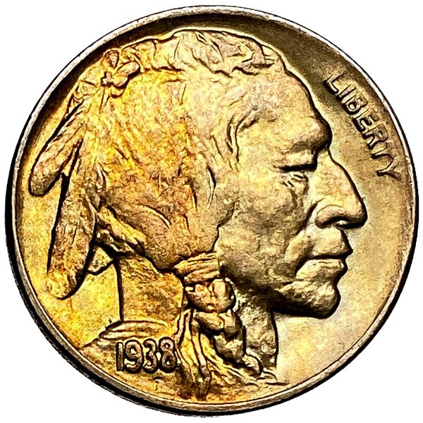 1938-D Toned Buffalo Nickel Ch BU
