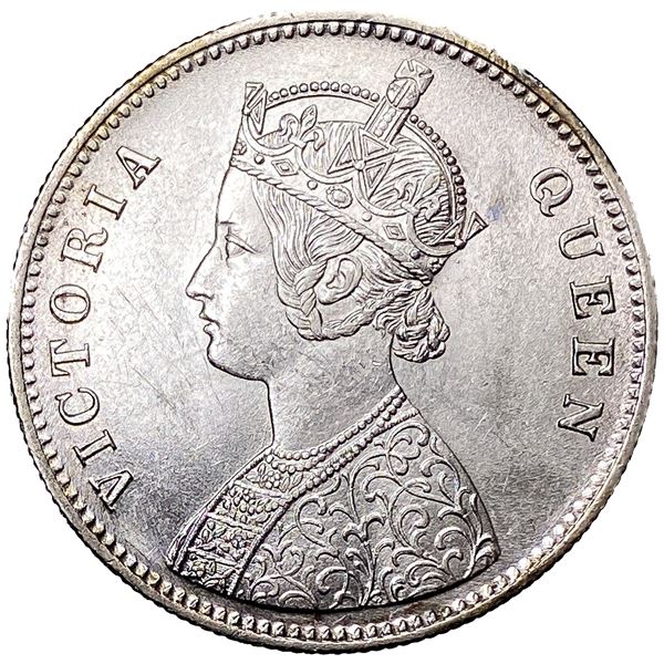 1862 1862 Silver India One Rupee MS