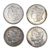 Image 1 : 1889-1921 UNC Morgan Silver Dollar Lot [4 Coins]