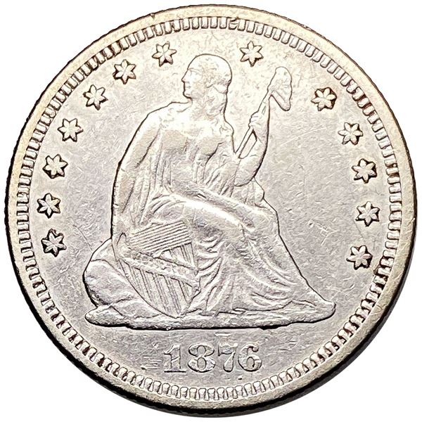 1876 Seated Liberty Quarter XF
