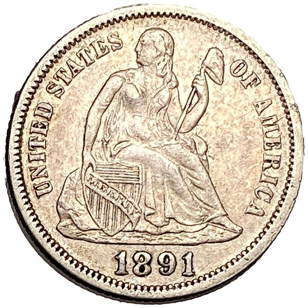 1891 Seated Liberty Dime XF