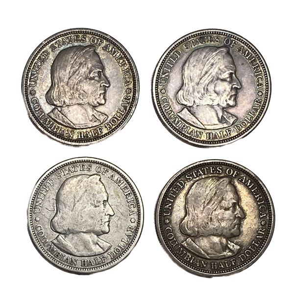[4] 1893 Columbian Expo Half Dollars Lot [4 Coins]