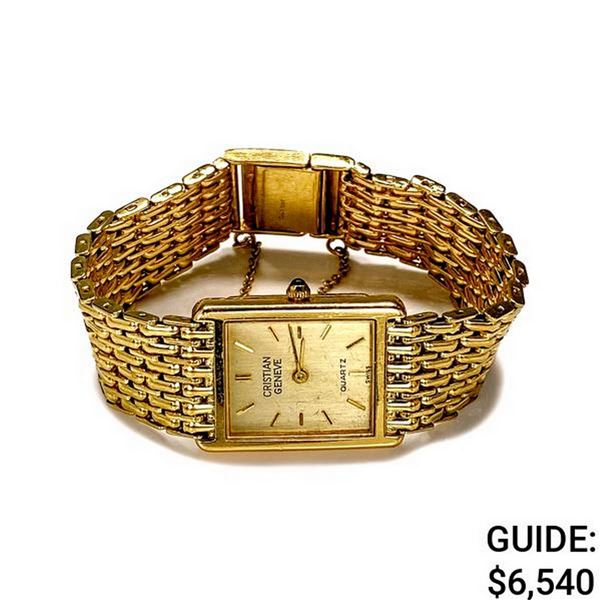 Wmns 14k yg Christian Geneve Fashion Watch (44.4g)