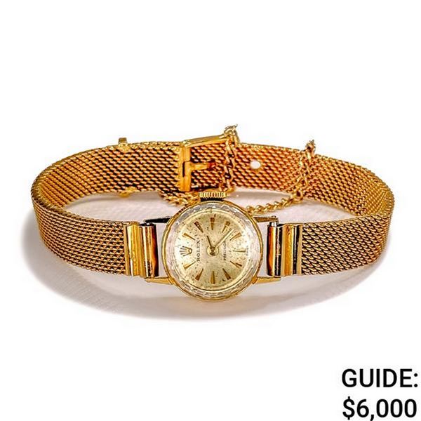 Vintage Women's 18k yg "Orchid" ROLEX (8in/26.8g)