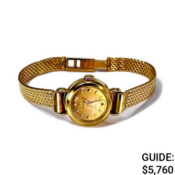 Vntg 18k Gold Omega Ladymatic Watch (30.4g/6.5in)