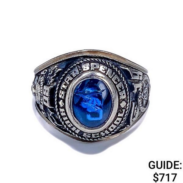 1980 10k wg Star Spencer HS Class Ring-Size 5 (6.8g)