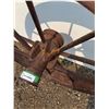 Image 2 : ** Antique Metal Wagon Wheel - 27" x 11" - CANNOT SHIP