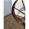 Image 4 : ** Antique Metal Wagon Wheel - 27" x 11" - CANNOT SHIP
