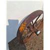 Image 4 : ** Antique Metal Wagon Wheel - 27" x 11" - CANNOT SHIP