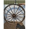 Image 1 : ** Antique Wood & Metal Wagon Wheel - 51" x 12" - CANNOT SHIP