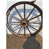 Image 1 : ** Antique Wood & Metal Wagon Wheel - 42" x 12" - CANNOT SHIP