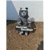 Image 1 : ** Seasons Greetings Bear Outdoor Decor (Broken Ear) - 12" x 17" - CANNOT SHIP