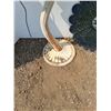 Image 3 : ** (3) Garden Decor: Sunflower Bird Bath (17" x 29") Sunflower Garden Stake, Wind Flower Decor
