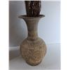 Image 6 : (2) Decorative Vases - Mexico Stamped Vase 18'' Tall, Vase And Ornamental Plants 13'' Tall