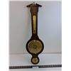 Image 1 : Vintage Wooden Wall-Mount French/German Climate Gauge - 26.5" Tall - PICK UP ONLY