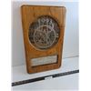 Image 1 : Mirrored Wall Clock "Kindersley Wildlife Federation - 1993" - 13" x 21.5"