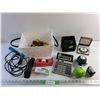 Image 1 : Skip Rope, Calculator, Massager, Stamp, Bracelet, Basket and Misc Office Supplies