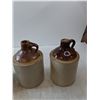 Image 2 : (2) Glass Whiskey Jugs, Brown Jar