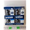 Image 1 : (2) Weiser Black Oval Doorknob Sets, Sealed
