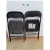 Image 1 : (2) Black Padded Folding Chairs, Cannot Ship