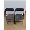Image 3 : (2) Black Padded Folding Chairs, Cannot Ship