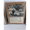 Image 3 : (3) Framed Magazine Cutouts - Hertz Rent A Car 10'' x 13'', Shelby Cobra 10'' x 13, Gulf 10'' x 12''