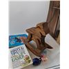 Image 2 : Road Atlas, Wooden Rocking Horse Coin Bank, Misc Books