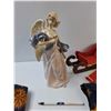 Image 3 : Angel Sculpture, Bag, Painted Figurines, Pennies, Misc