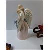 Image 4 : Angel Sculpture, Bag, Painted Figurines, Pennies, Misc