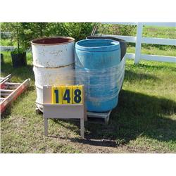 3 BARRELS OF PLASTIC ENDS & 1 BARREL OF FORM PINS