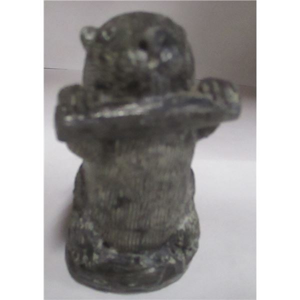 COLLECTABLE:  STANDING BEAVER SOAP STONE ORNAMENT (WOLF ORIGINAL)