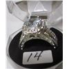 Image 1 : SILVERTONE RING C/W ASSORTED STONES (SIZE 7.5)