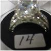 Image 2 : SILVERTONE RING C/W ASSORTED STONES (SIZE 7.5)