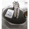 Image 2 : SILVERTONE WITH ASSORTED STONES ENGAGEMENT & WEDDING RING SET (SIZE 7.25)
