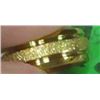 Image 4 : GOLDTONE WEDDING BAND RING (SIZE 7.75)
