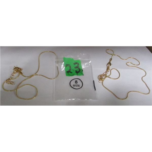 2 - GOLDTONE NECKLACES (APPROX. 16")