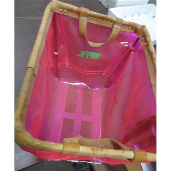 NEW:  HEAVY VINYL BASKET (APPROX. 17" X 14")