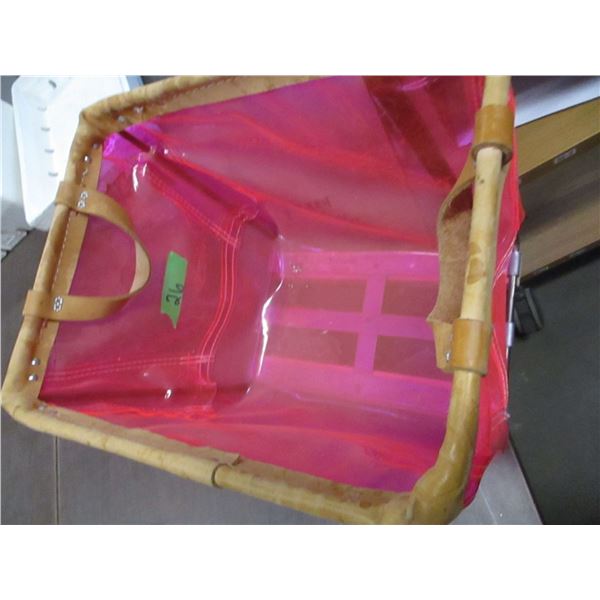NEW:  HEAVY VINYL BASKET (APPROX. 17" X 14")