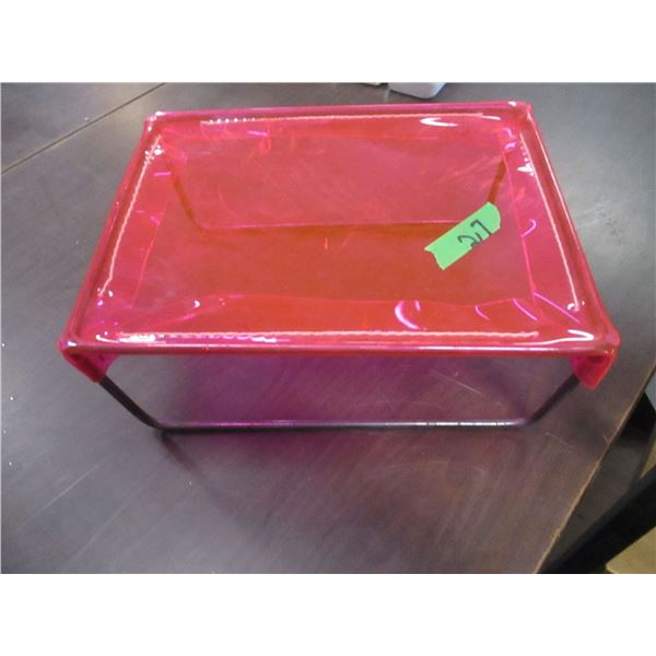 NEW:  VINYL STOOL (APPROX. 14" X 11" X 6")