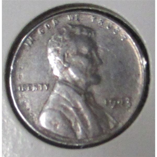 1943 USA RARE STEEL WHEAT PENNY