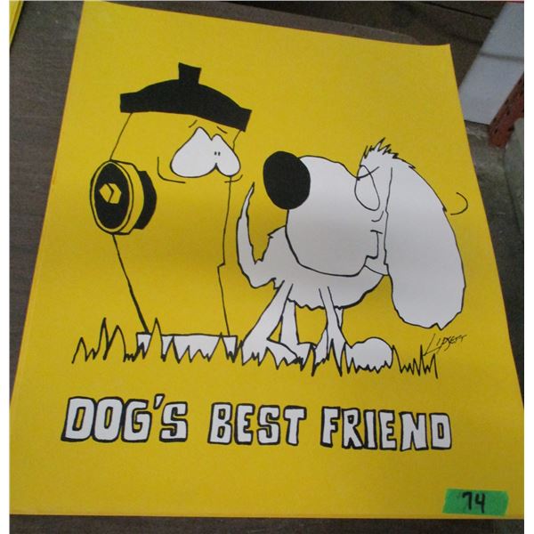 SEIZURE (AS IS):  "BEST FRIENDS" DOG PICTURE (APPROX. 20" X 26")