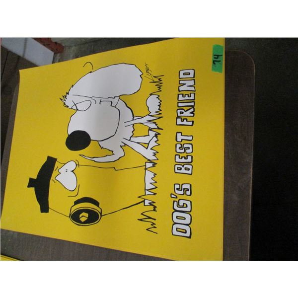 SEIZURE (AS IS):  "BEST FRIENDS" DOG PICTURE (APPROX. 20" X 26")