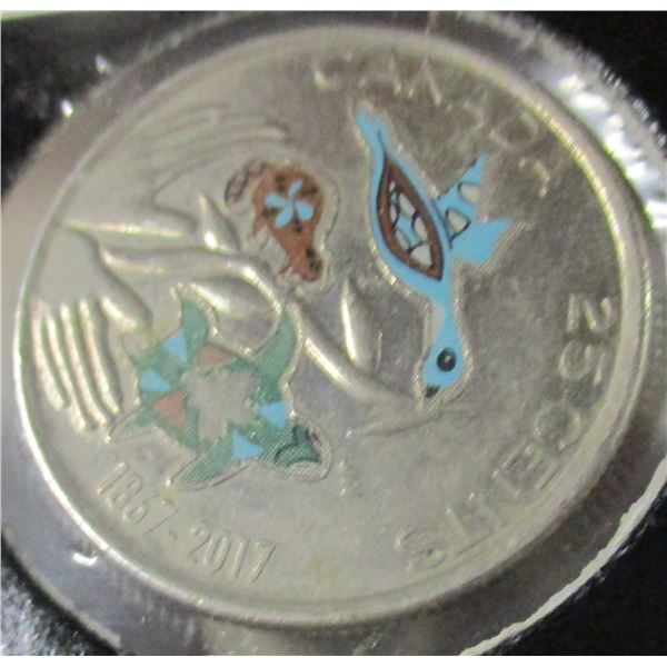 1867 - 2017 GLOW IN THE DARK CANADA QUARTER