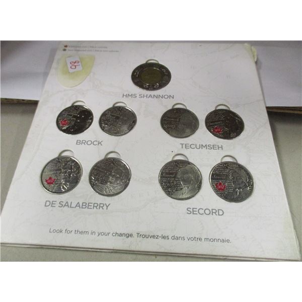 ROYAL CANADIAN MINT COLORED MAPLE LEAF QUARTER SET