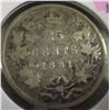 Image 1 : 1881H VG/FINE VICTORIAN CANADA SILVER DIME
