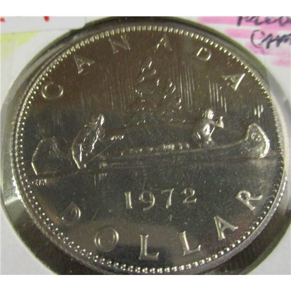 1972 PROOF CAMEO CANADA VOYAGER DOLLAR